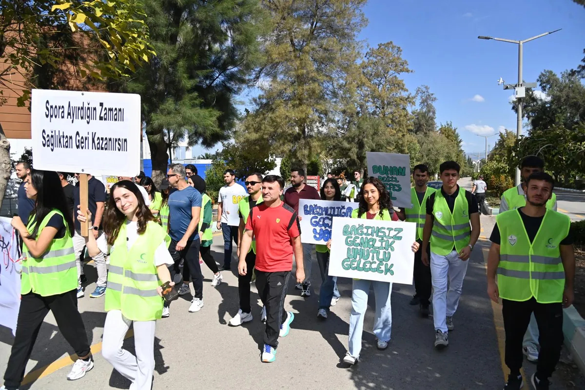 Sağlıklı Yaşam Yürüyüşü etkinliğinden bir kare